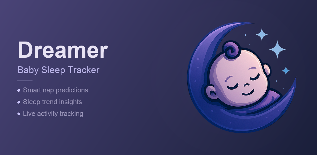 Dreamer Baby Sleep Tracker showing nap prediction countdown and sleep pressure indicator